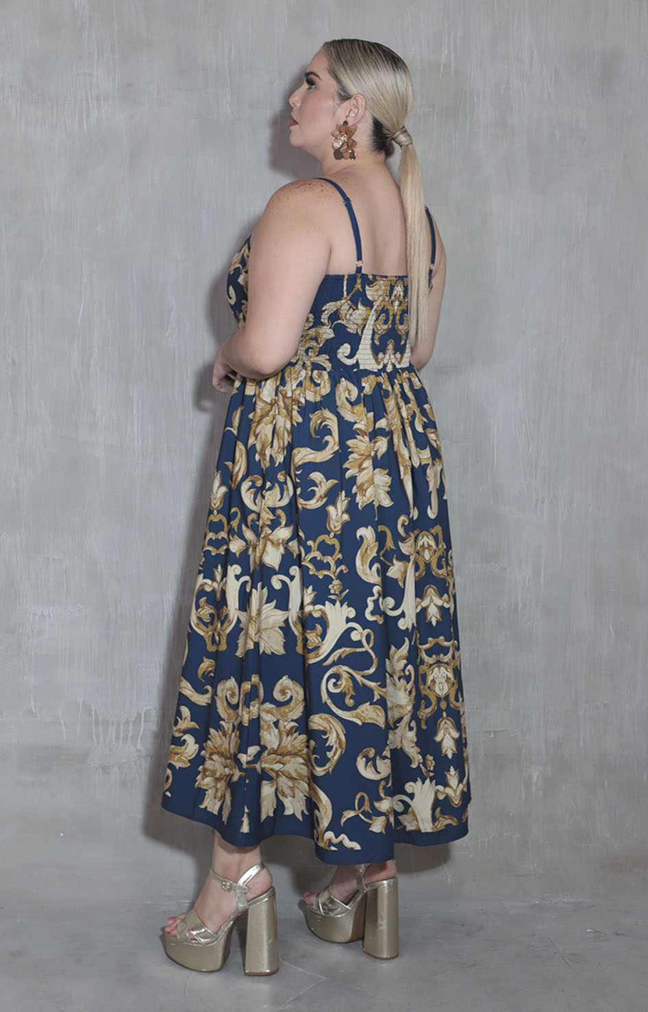 Vestido azul estampado - VESTIDO XL Boutiquemirel 