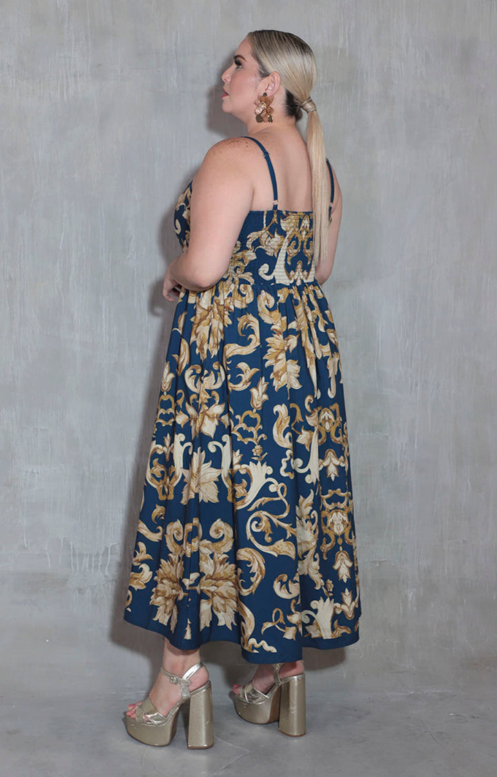 Vestido azul estampado - VESTIDO XL Boutiquemirel 