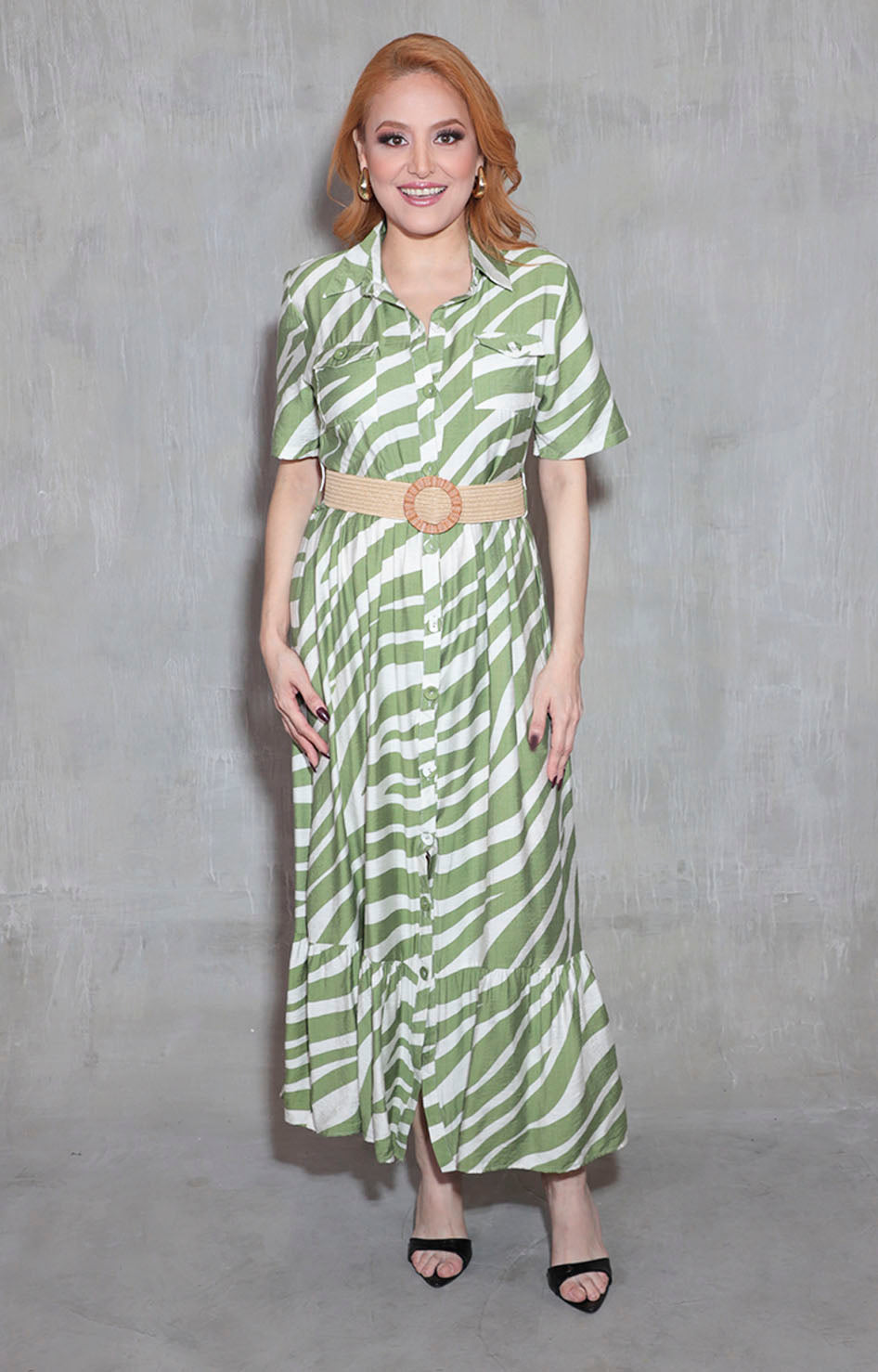 Vestido camisero verde - VESTIDO Boutiquemirel 