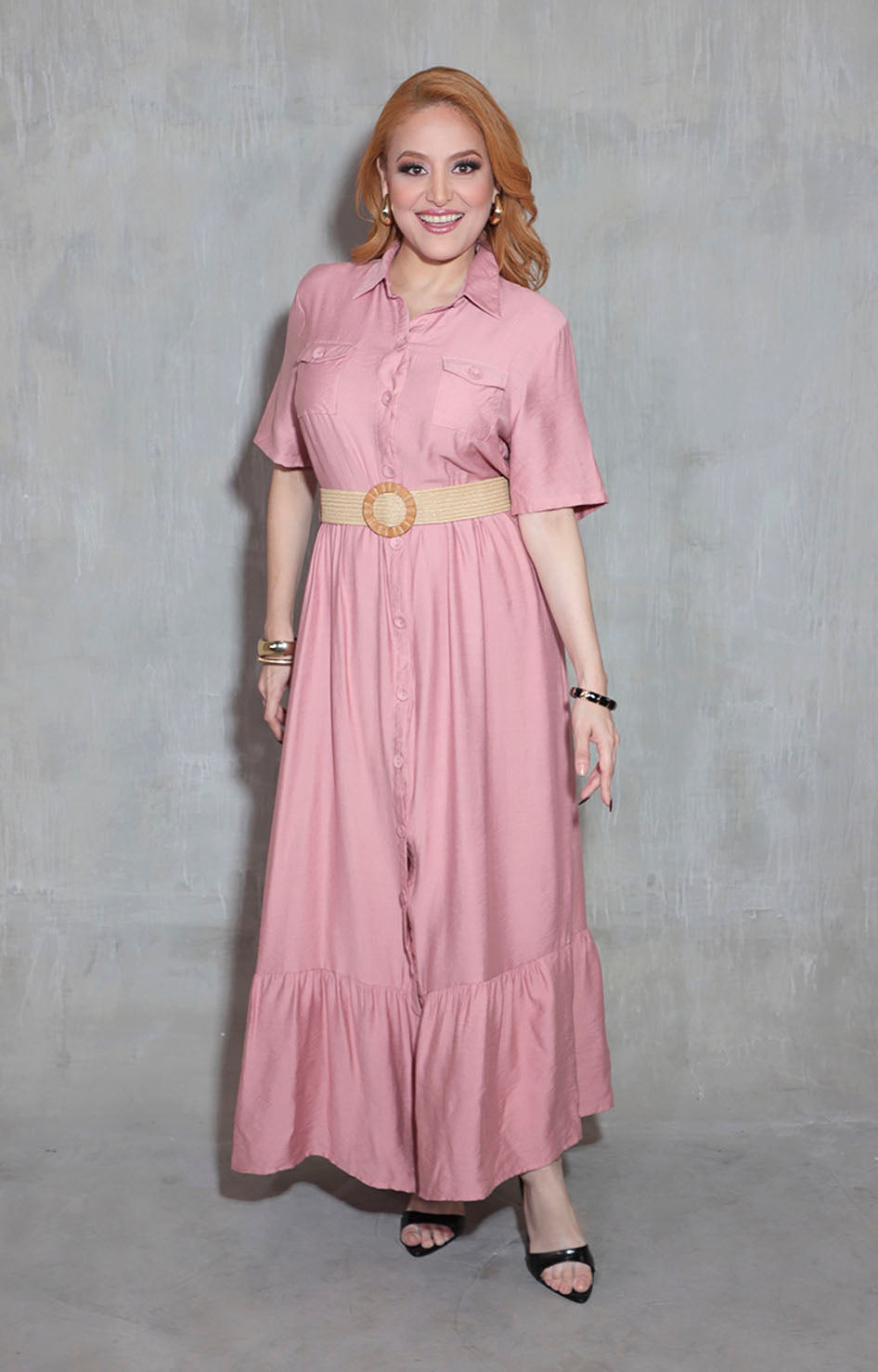 Vestido camisero rosa - VESTIDO Boutiquemirel 