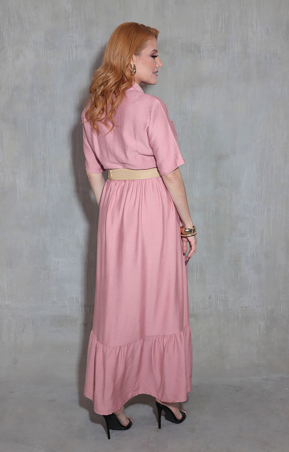 Vestido camisero rosa - VESTIDO Boutiquemirel 