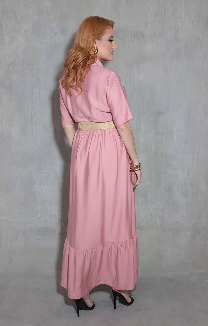 Vestido camisero rosa - VESTIDO Boutiquemirel 