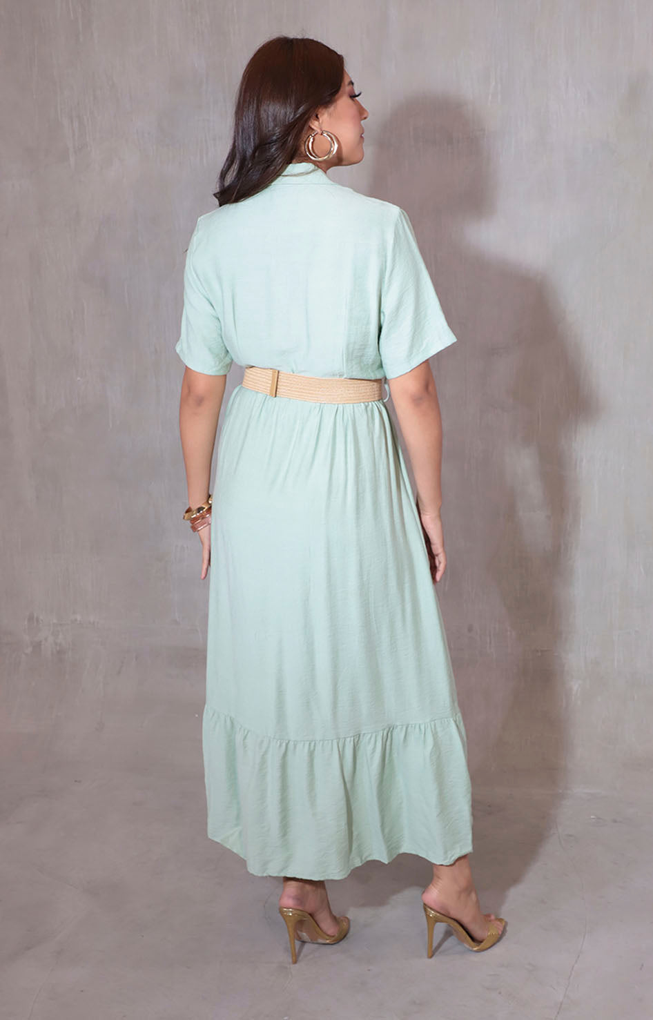 Vestido camisero verde - VESTIDO Boutiquemirel 