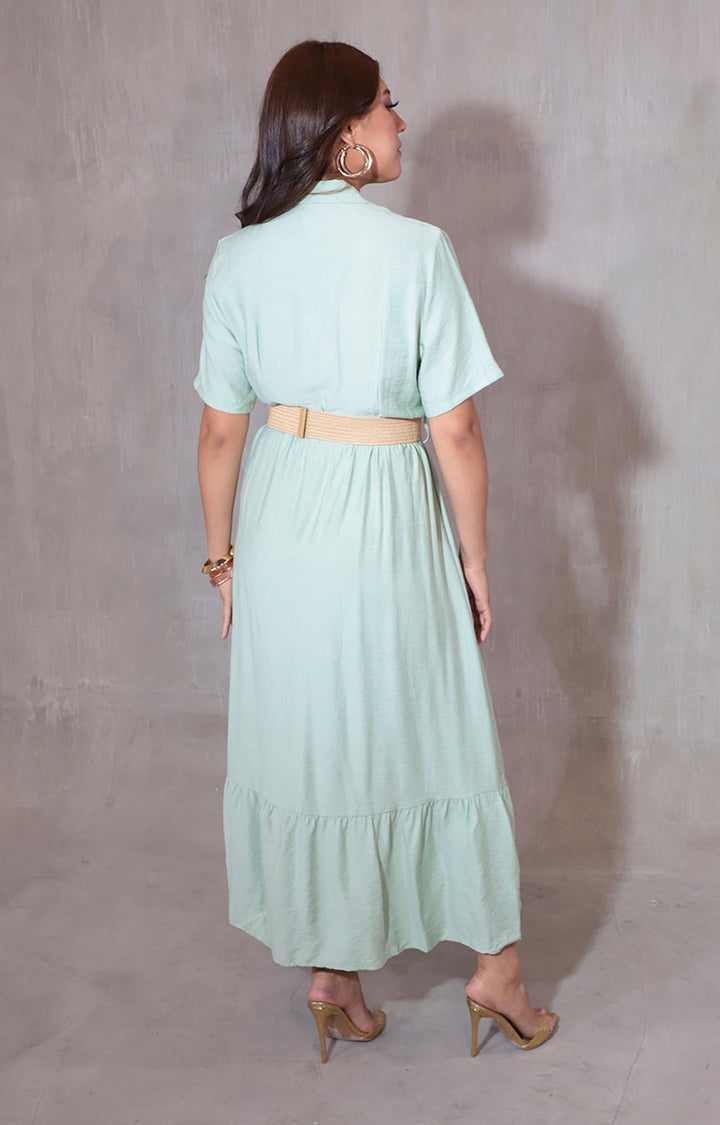 Vestido camisero verde - VESTIDO Boutiquemirel 