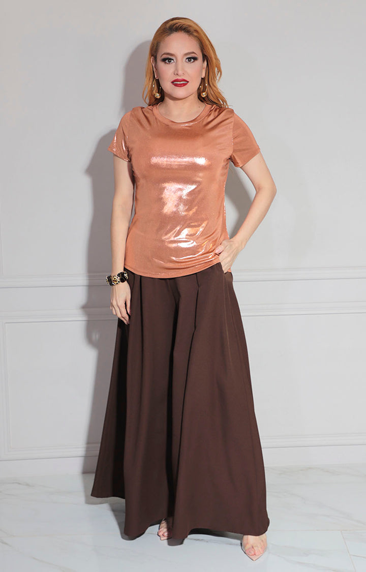 Blusa chedron metalica
