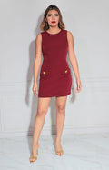 Vestido corto vino - VESTIDO Boutiquemirel 