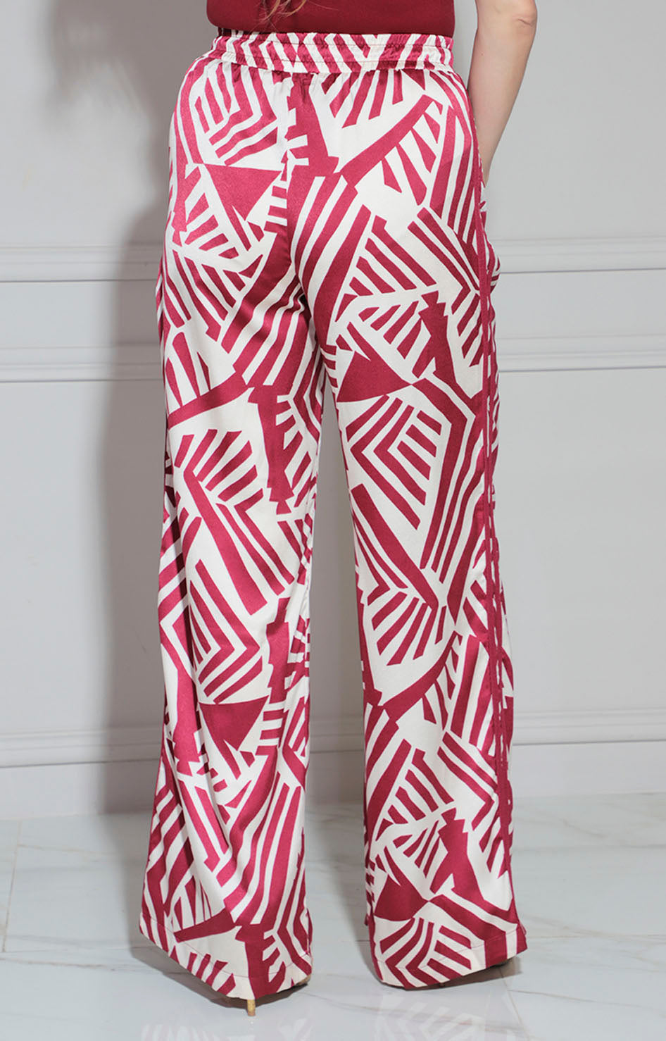 Pantalón beige print