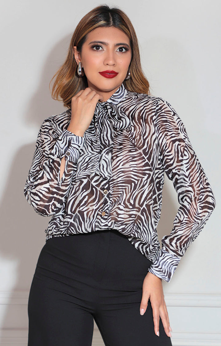 Blusa zebra print