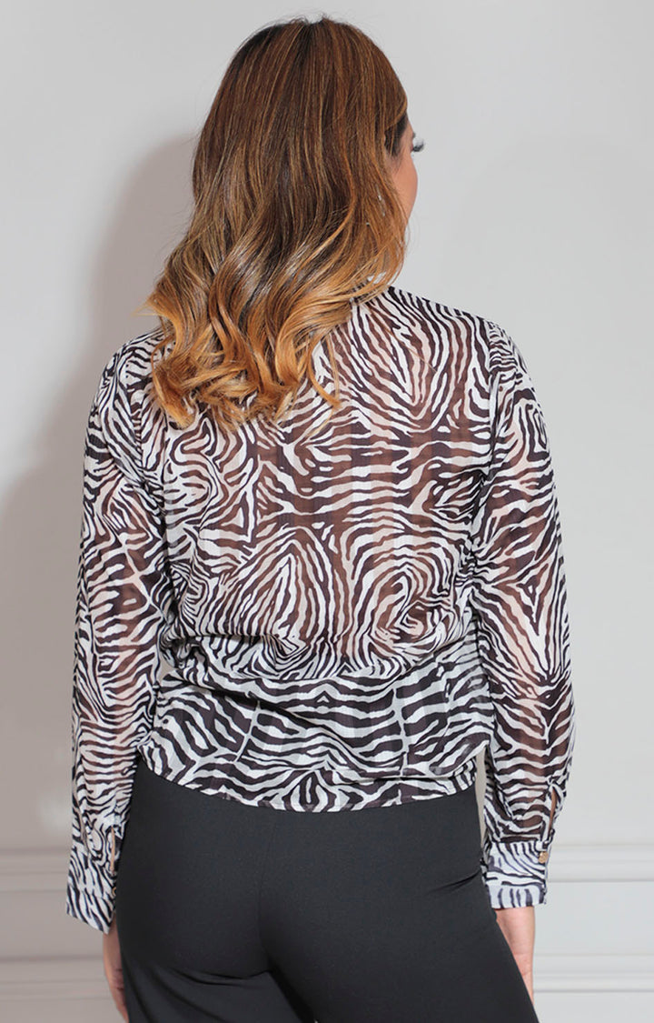 Blusa zebra print