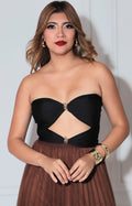 Blusa negra straple - BLUSA Boutiquemirel 