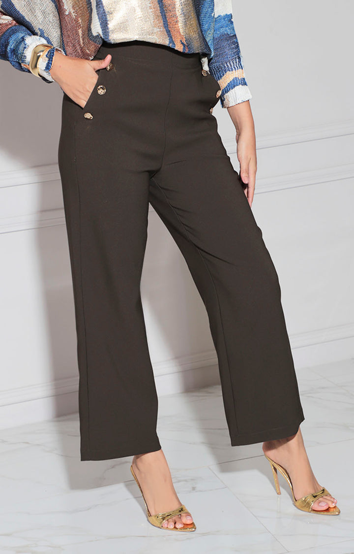 Pantalón verde recto