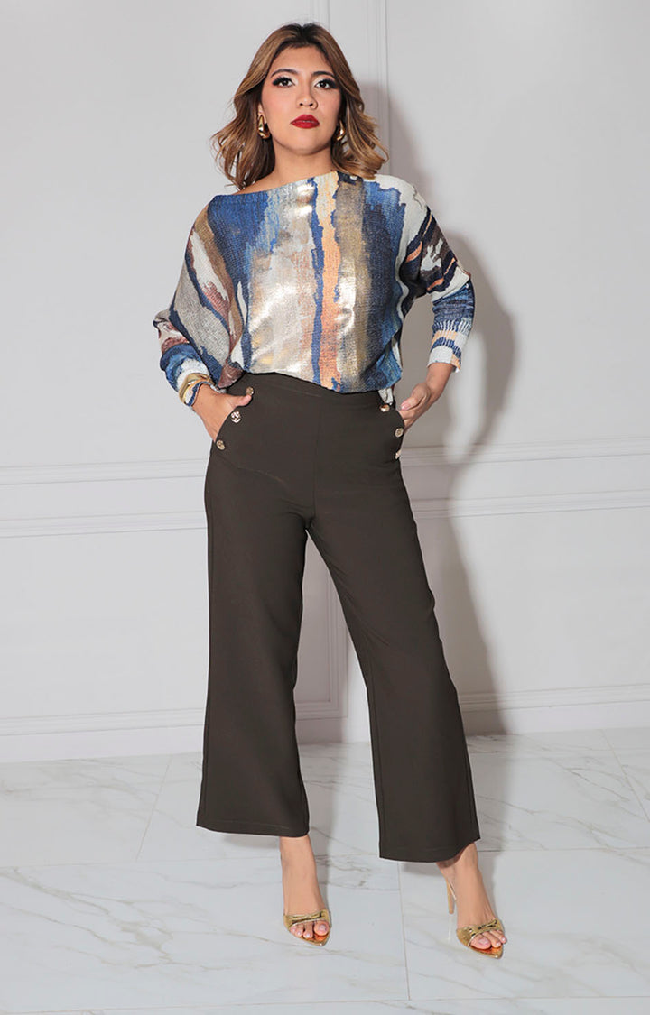 Pantalón verde recto