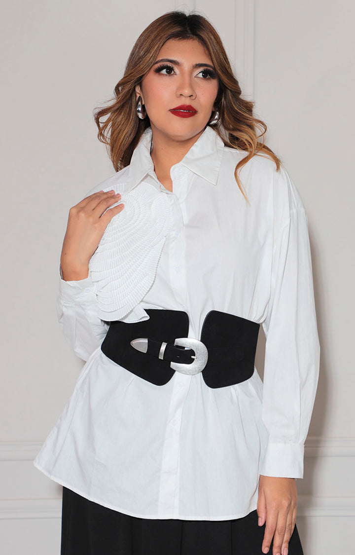 Blusa blanca de botones - BLUSA Boutiquemirel 