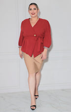 Blusa envolvente chedrón - BLUSA XL Boutiquemirel 