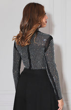 Blusa negra de brillos - BLUSA Boutiquemirel 