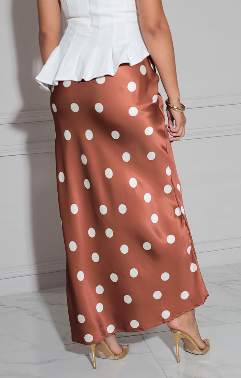 Falda chedron estampada