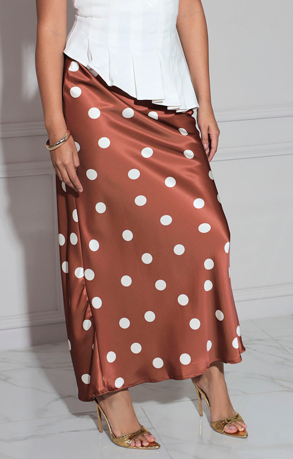 Falda chedron estampada