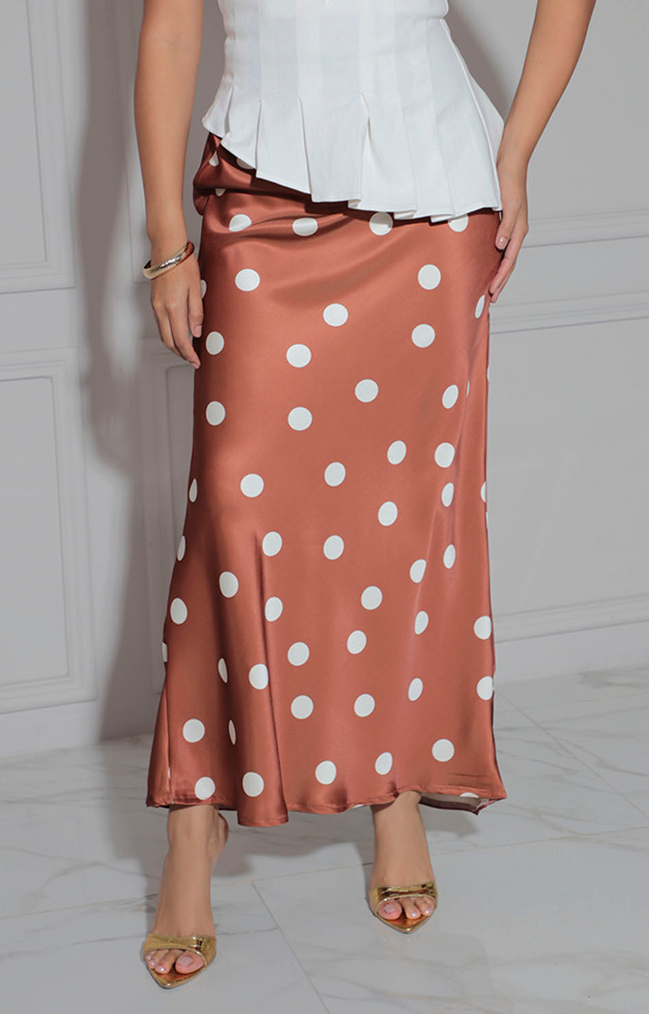 Falda chedron estampada