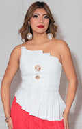 Blusa top asimétrico - BLUSA Boutiquemirel 