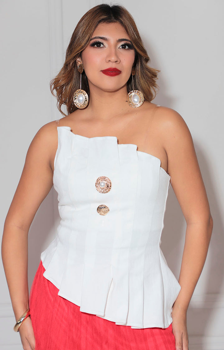 Blusa top asimétrico