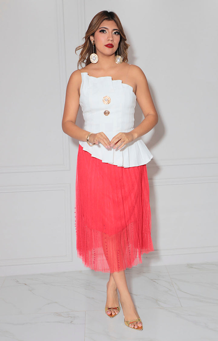 Blusa top asimétrico