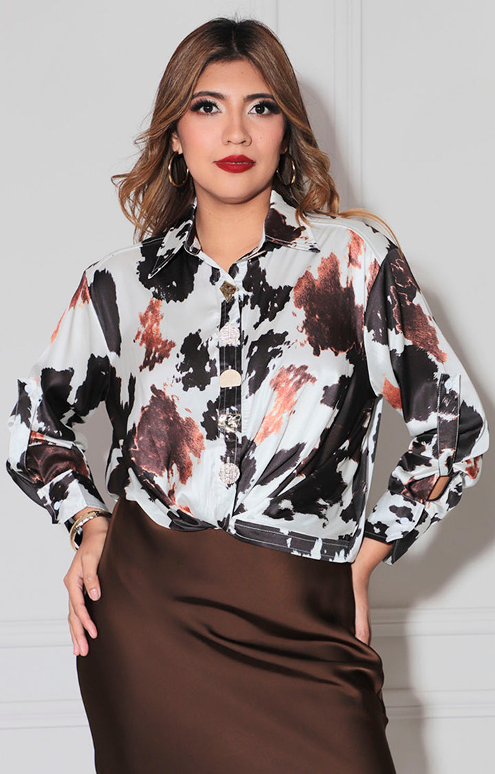Blusa cow print