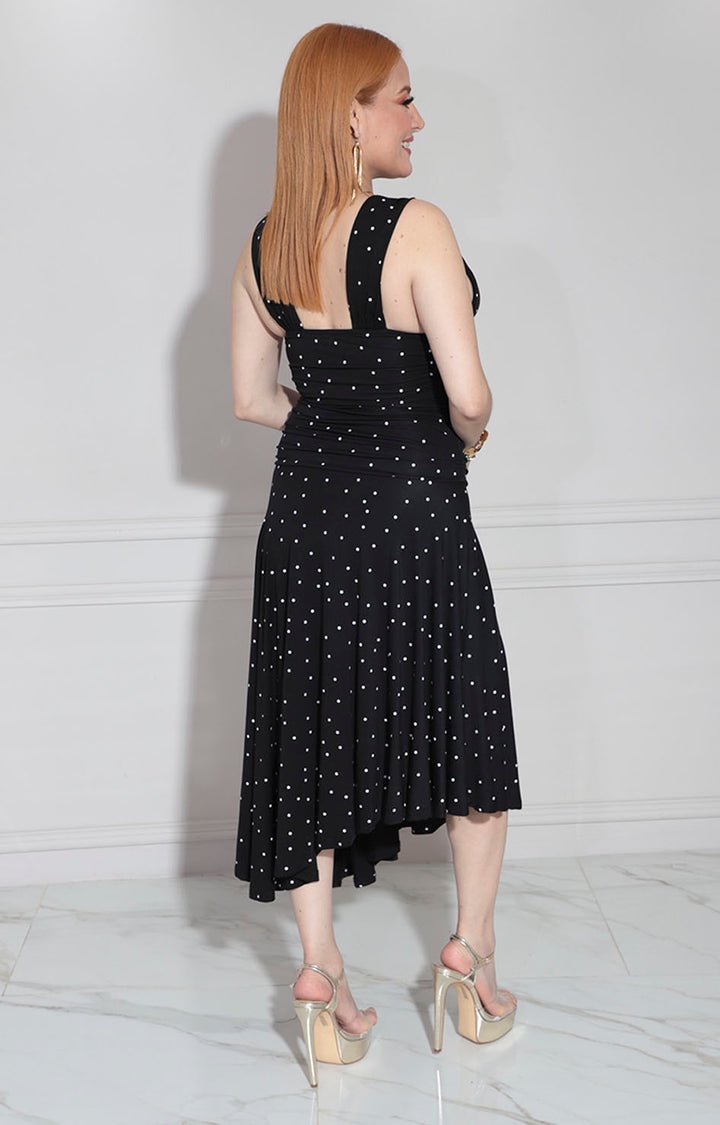 Vestido negro polka-dots