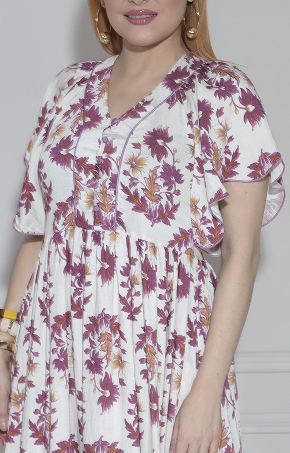 Vestido blanco con flores