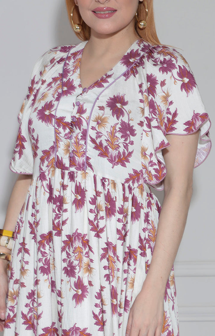 Vestido blanco con flores