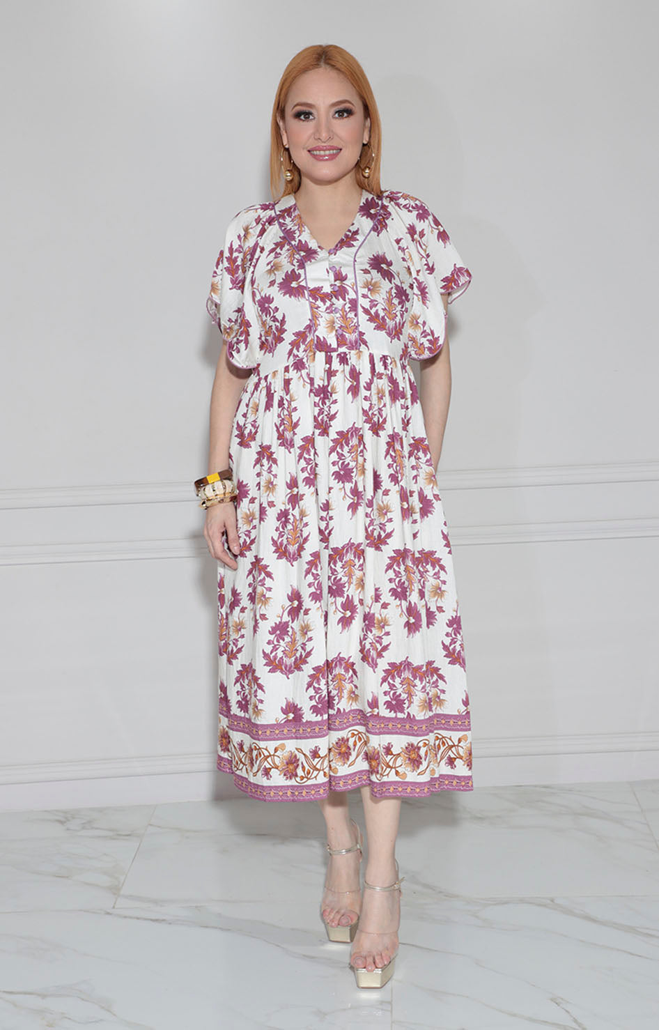 Vestido blanco con flores