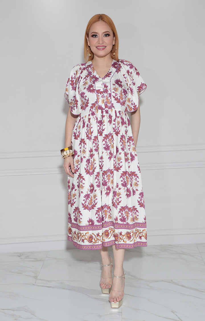 Vestido blanco con flores