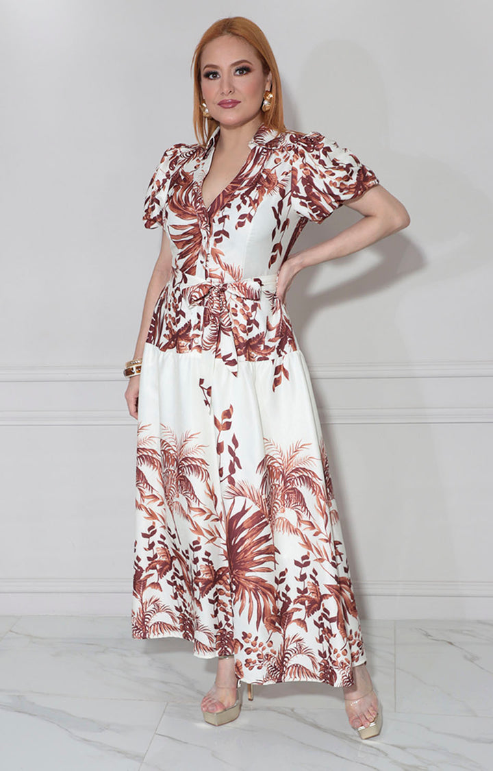 Vestido blanco con flores - VESTIDO Boutiquemirel 