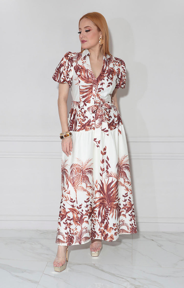 Vestido blanco con flores - VESTIDO Boutiquemirel 