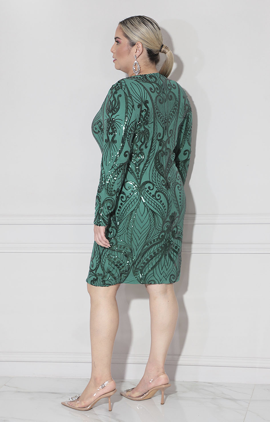 Vestido verde de gala