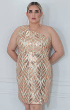 Vestido beige asimétrico - VESTIDO XL Boutiquemirel 