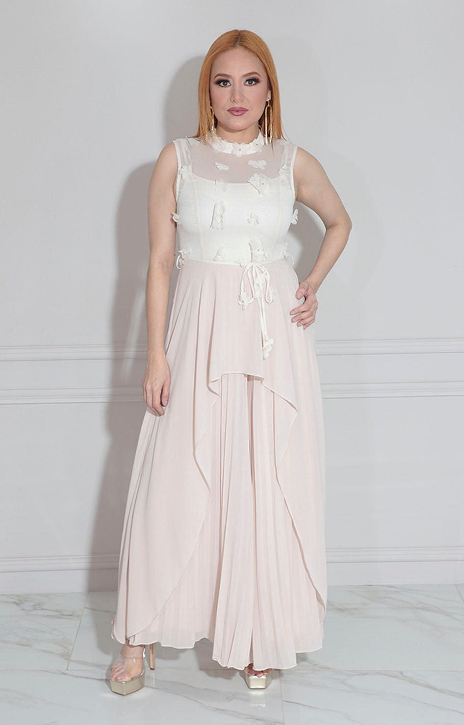 Palazzo beige plisado - PALAZZO Boutiquemirel 