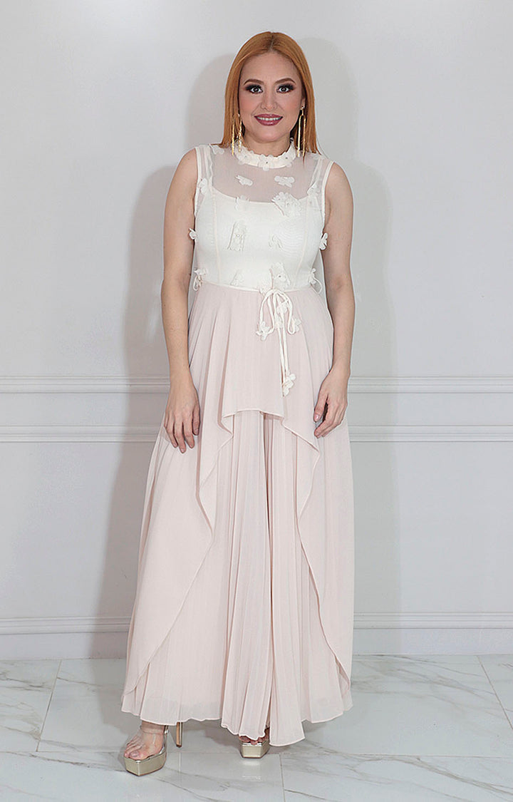 Palazzo beige plisado - PALAZZO Boutiquemirel 