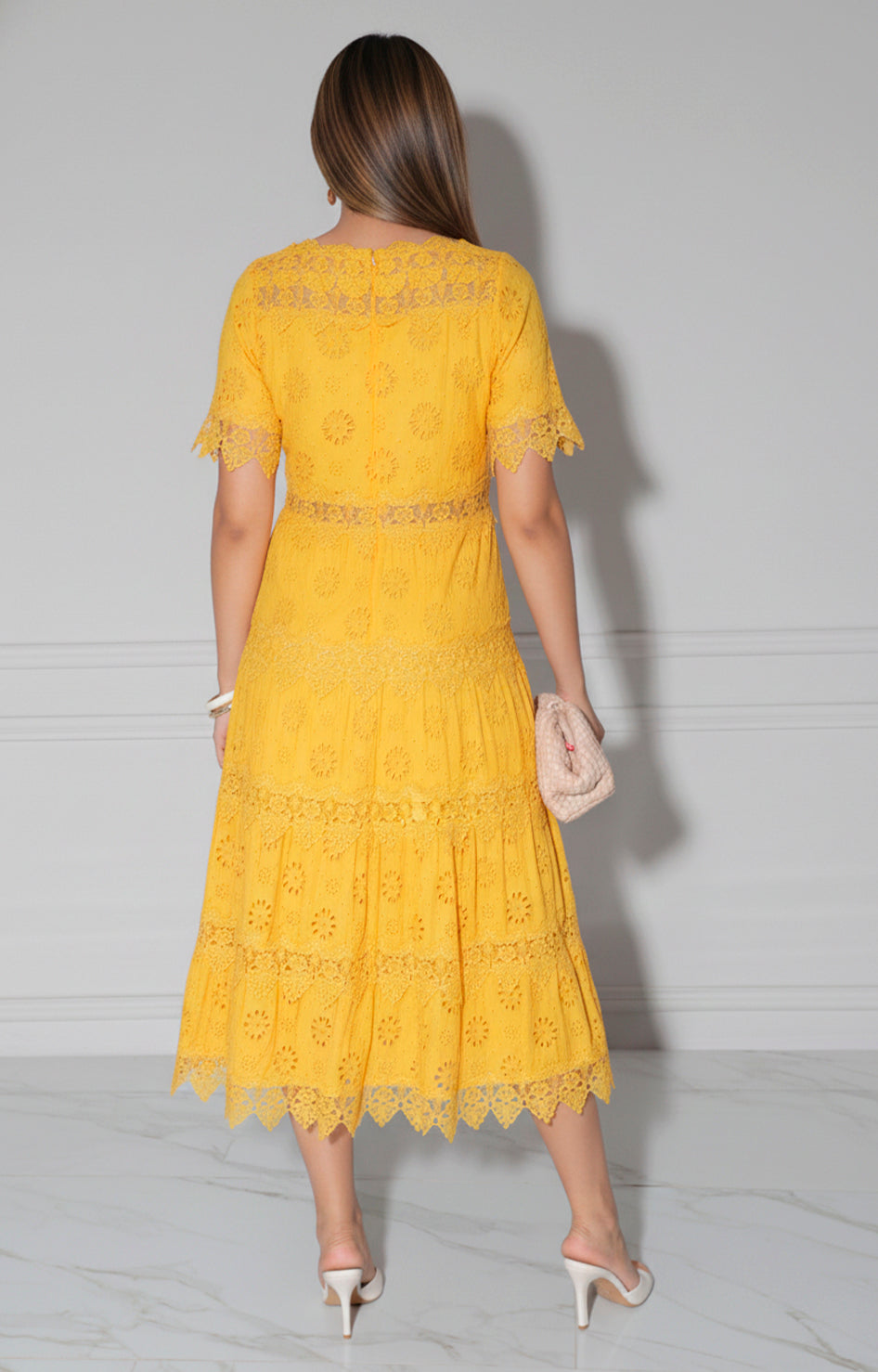 Vestido amarillo encaje - VESTIDO Boutiquemirel 
