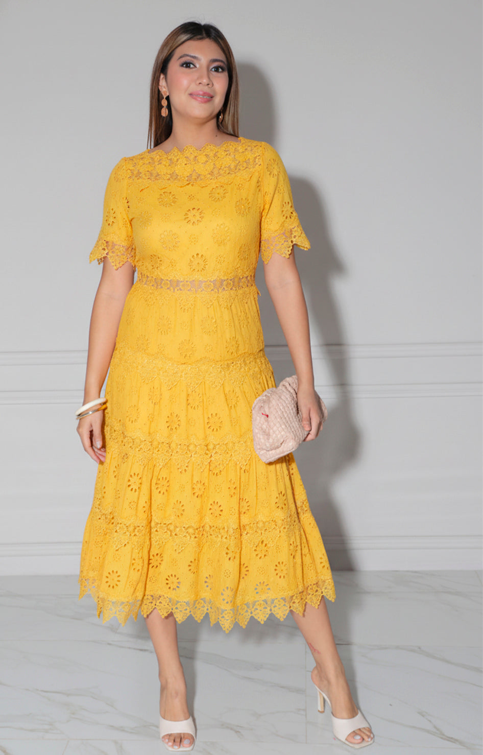 Vestido amarillo encaje - VESTIDO Boutiquemirel 