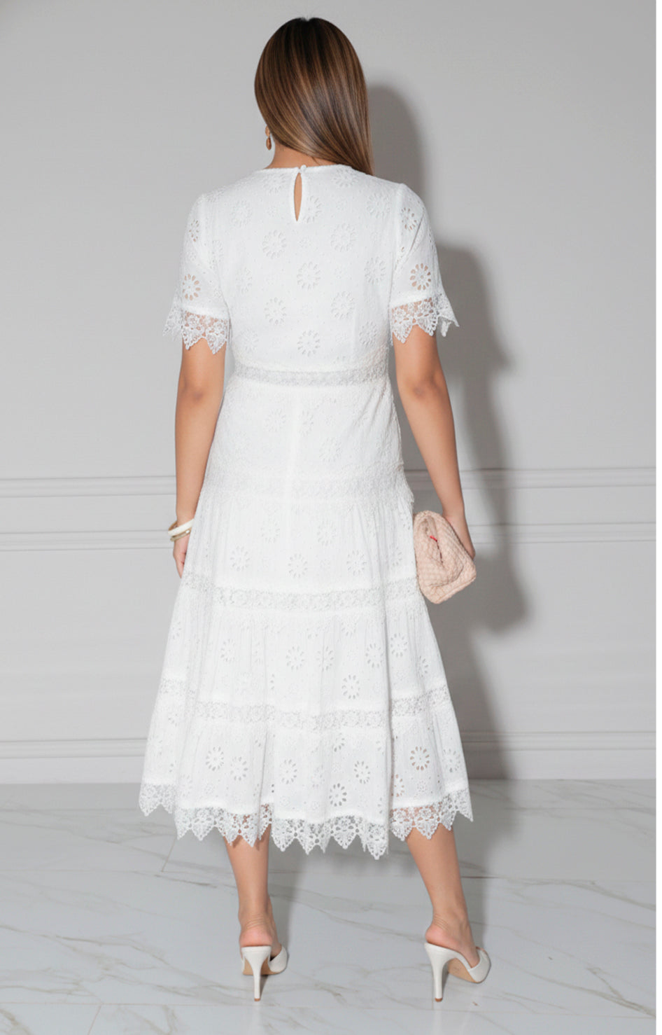 Vestido blanco encaje - VESTIDO Boutiquemirel 