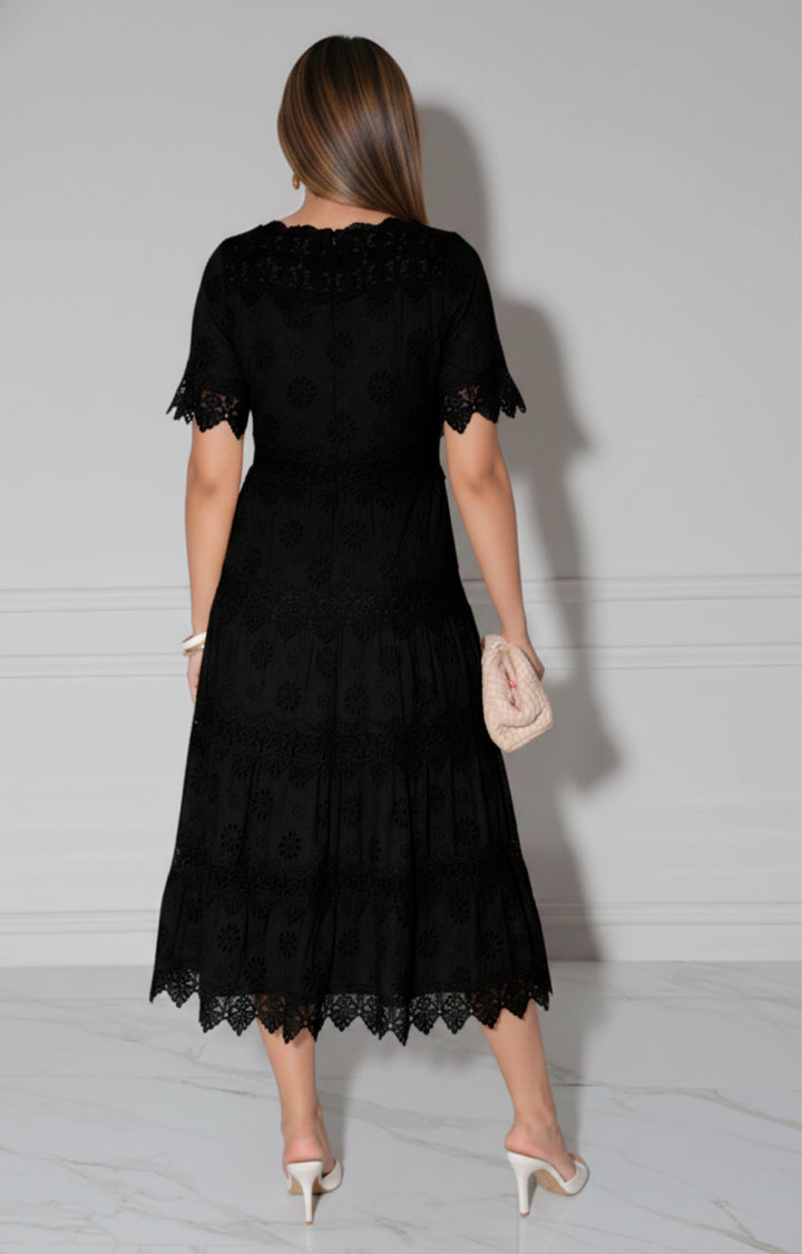 Vestido negro de guipiur - VESTIDO Boutiquemirel 