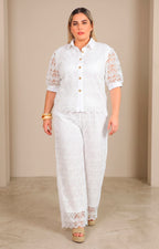 Conjunto blanco de guipiur
