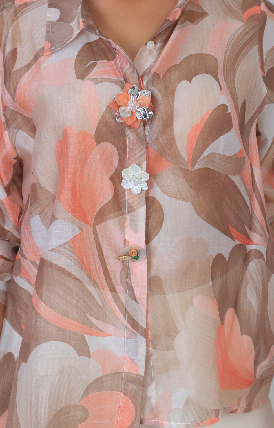Blusa estampada manga larga