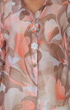 Blusa estampada manga larga