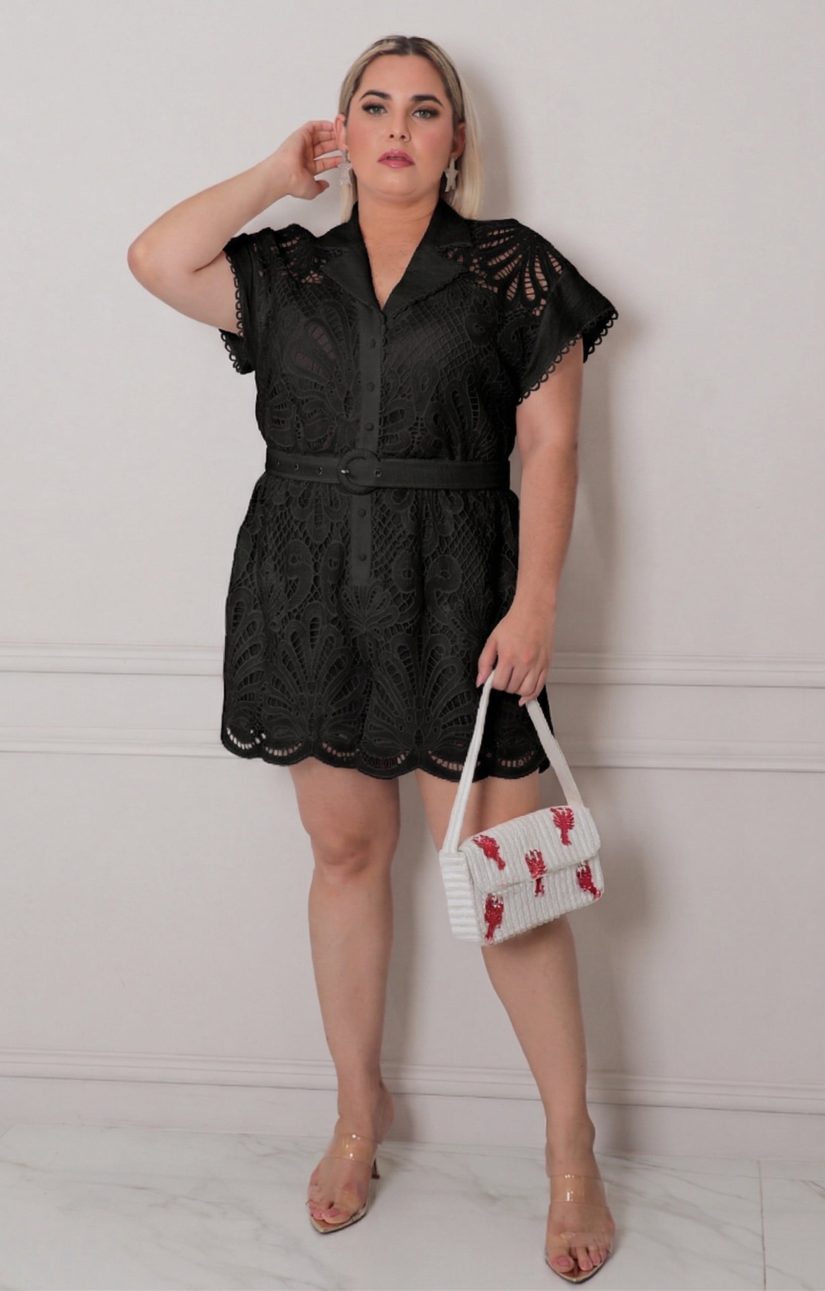 Palazzo corto con guipur - PALAZZO CORTO CURVY Boutiquemirel 