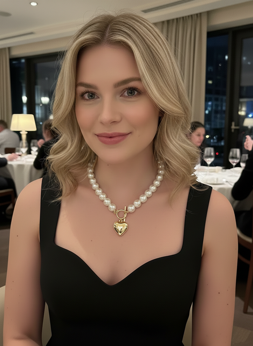 Collar de perlas con corazón - COLLARES Boutiquemirel 