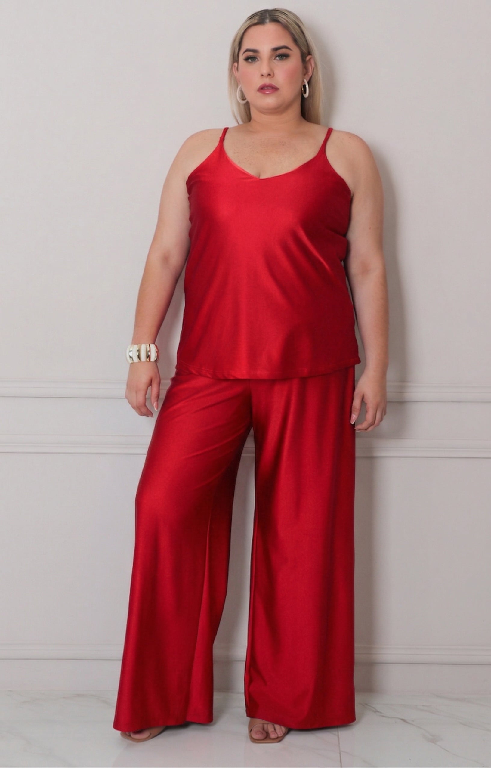 Pantalón satinado - PANTALON CURVY Boutiquemirel 