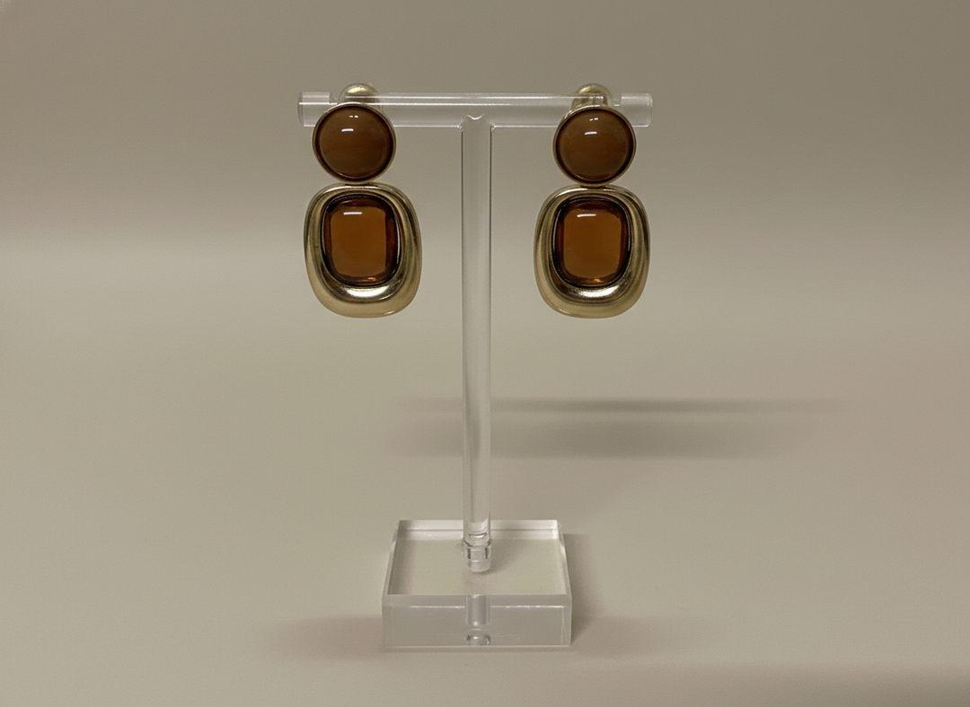 Aretes cafè con dorado - ARETE Boutiquemirel 