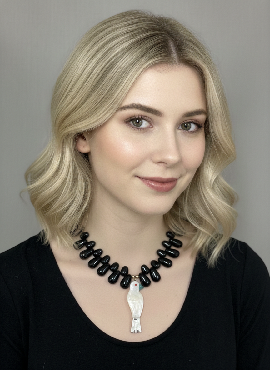 Collar Negro Artesanal - COLLAR Boutiquemirel 