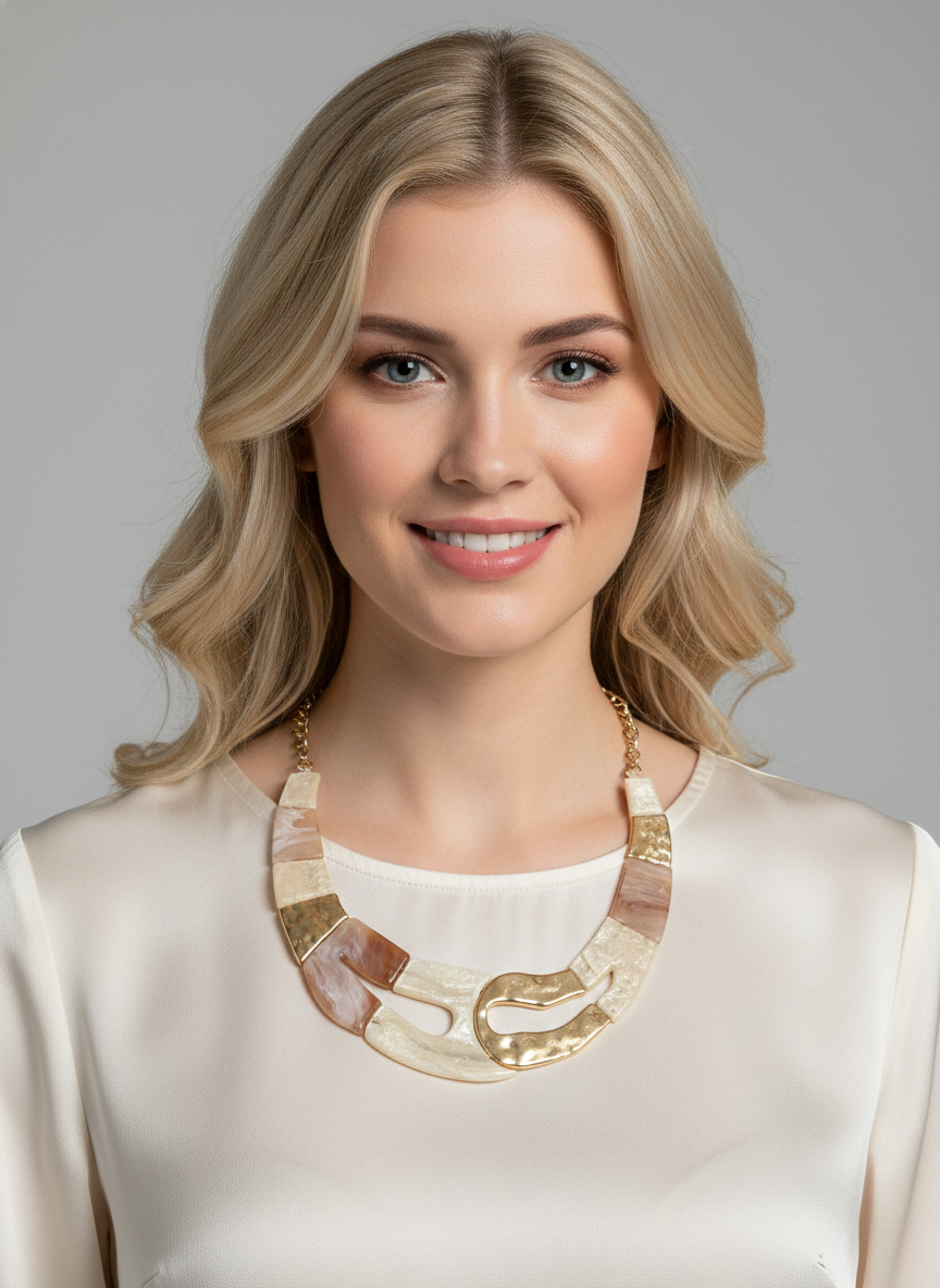 C*10-25*JOIA*KN-2057*BEIGE - COLLAR Boutiquemirel 